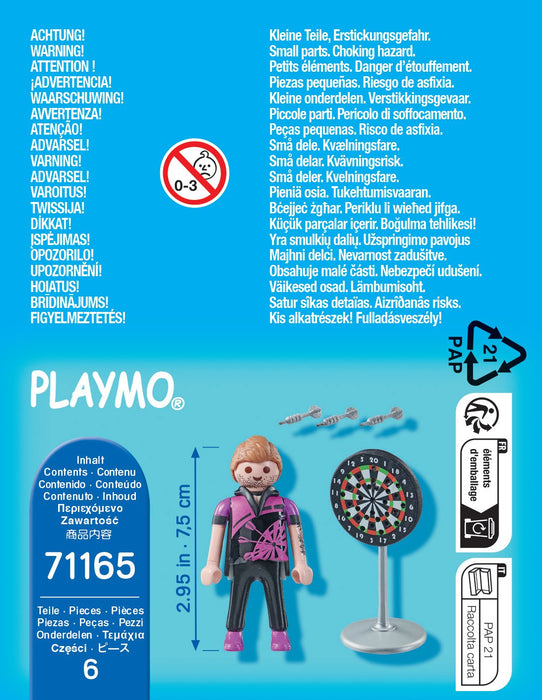 Playmobil 71165 Special Plus Jugador De Dardos Y Tablero De Dardos.