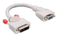 EAN 4002888412223 - Lindy 41222 adaptador de cable de vídeo 0,2 m DVI-A VGA (D-Sub) Gris imagen 1