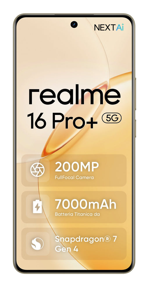 EAN 6941764482906 - realme 16 Pro+ 17,3 cm (6.8") 5G USB Tipo C 12 GB 512 GB 7000 mAh Oro imagen 1