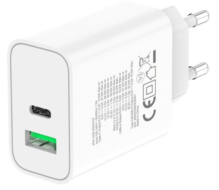 EAN 8058956621901 - Techly IPW-USB-30WACG cargador de dispositivo móvil Universal Blanco Corriente alterna Carga rápida Inter imagen 3