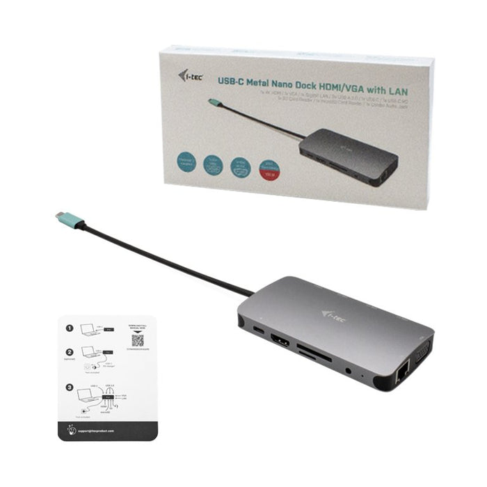 EAN 8595611705465 - i-tec Metal C31NANOVGA77W base para portátil y replicador de puertos Alámbrico USB 3.2 Gen 1 (3.1 Gen 1)  imagen 5