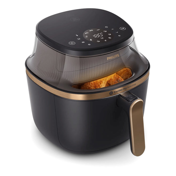 EAN 8720389034329 - Philips 3000 series NA342/00 freidora Sencillo Independiente 2000 W Freidora de aire caliente Negro, Cobr imagen 1