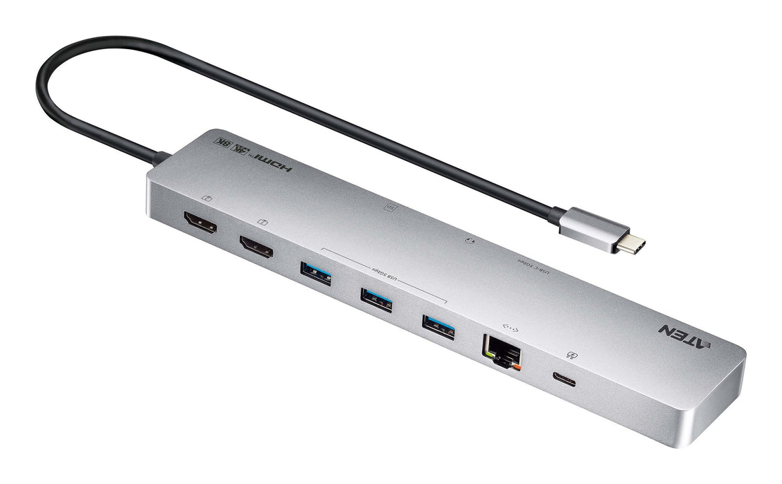 Dock Multifunción11 Puertos Esenciales: 2 Hdmi, 2 Usb-C (1 Para Alimentación Y 1 Para Transmisión De Datos), 3 Usb Tipo A, 1 Sd,