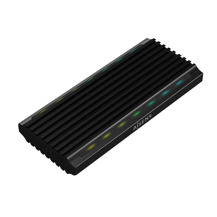 EAN 8436574706376 - AISENS ASM2-RGB012B caja para disco duro externo Caja externa para unidad de estado sólido (SSD) Negro imagen 1