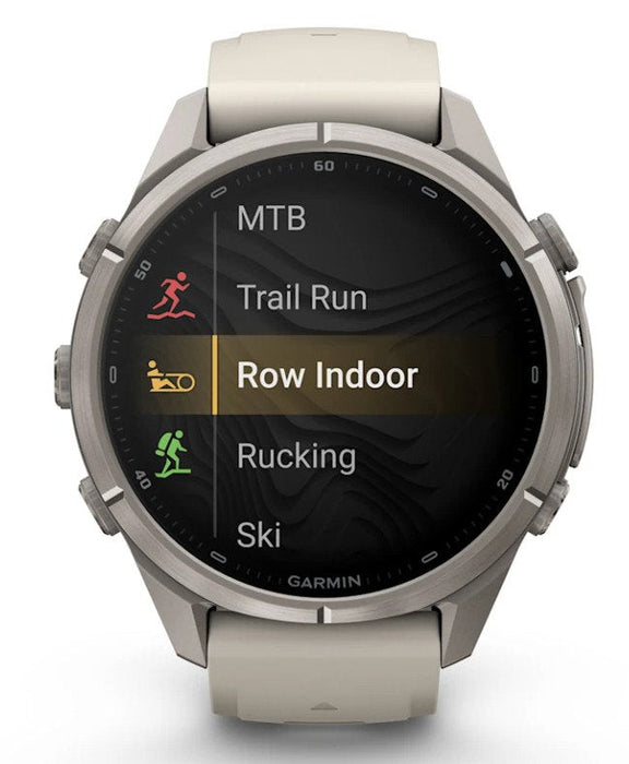 Garmin Fenix 9 Pro Inreach Lte 43mm Titanio Con Correa De Silicona En Blanco