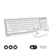 EAN 8436586742621 - SUBBLIM SUBKBC-DCEP10 teclado Ratón incluido Universal RF Wireless + Bluetooth QWERTY Español Plata, Blan imagen 2