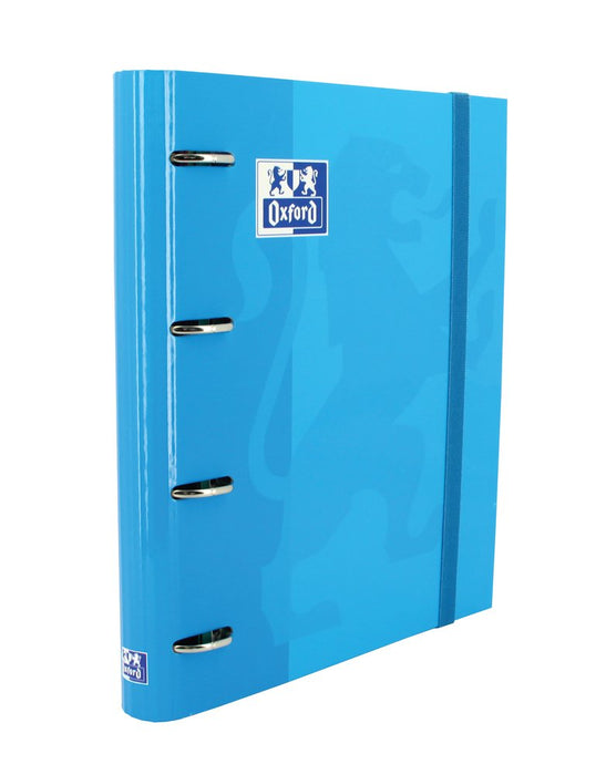 Oxford Carpeta 4 Anillas Classic Europeanbinder C/ Recambio 100h 5x5 A4+ Turquesa