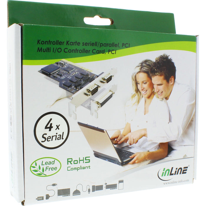 Tarjeta Inline Pci Multi I/O 4 Puertos Serie Db9
