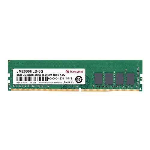 EAN 0760557842705 - Transcend JetRam JM2666HLB-8G módulo de memoria 8 GB 1 x 8 GB DDR4 288-pin DIMM imagen 1