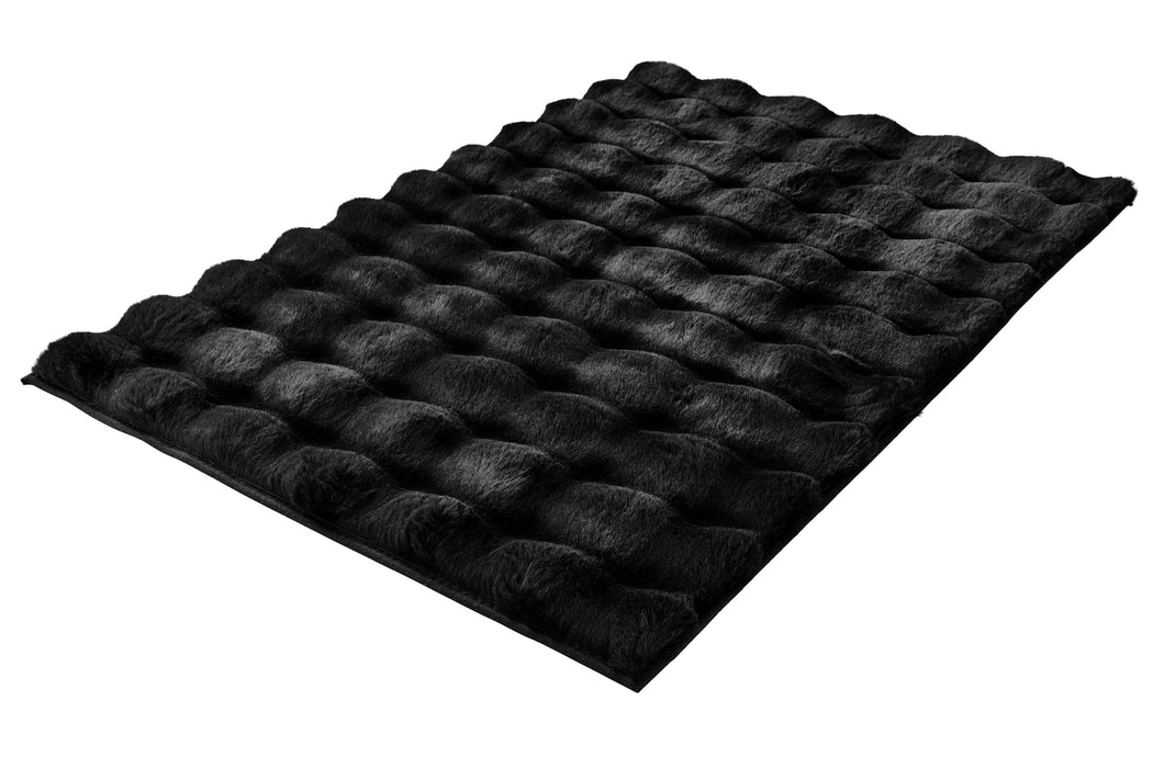 Alfombra  De Baño Cloud Luks 60x90 Negro Kleine Wolke