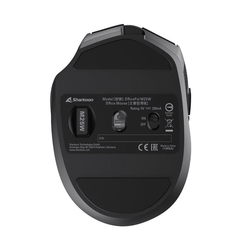 EAN 4044951039647 - Sharkoon OfficePal M25W ratón Juego mano derecha RF Wireless + USB Type-C Óptico 4000 DPI imagen 2
