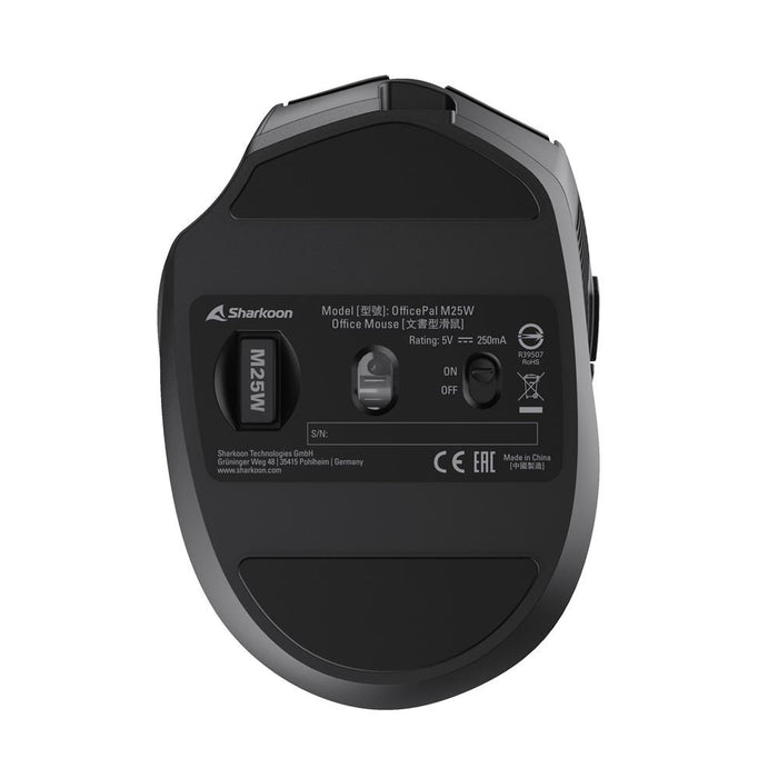 EAN 4044951039647 - Sharkoon OfficePal M25W ratón Juego mano derecha RF Wireless + USB Type-C Óptico 4000 DPI imagen 2