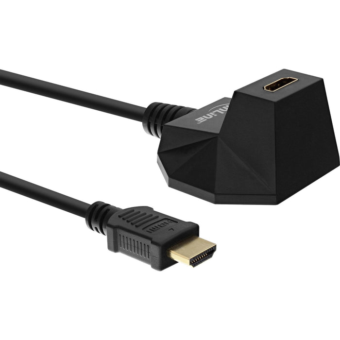 Estación Hdmi Inline, Cable Hdmi De Con Ethernet, M/F, Negro, Contactos Dorados, 3 M