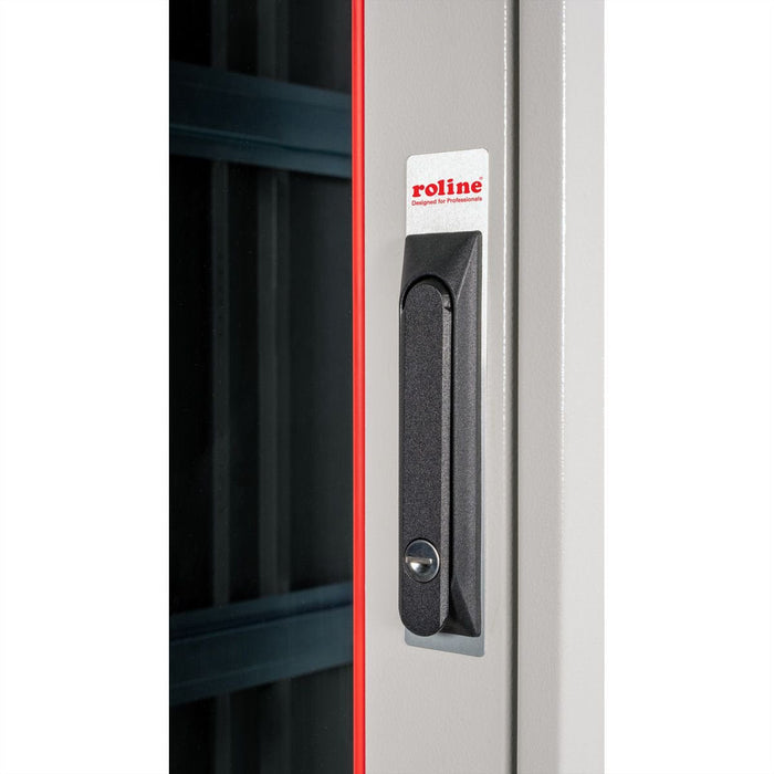 Roline 19-Zoll Netzwerkschrank Pro 26 He, 800x800 Bxt Glastr Grau