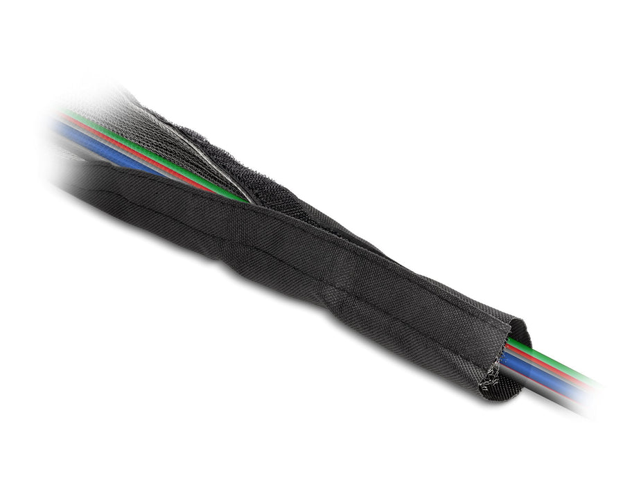 Emv Abschirmgeflechtschlauch Mit Klettverschluss Hitzebeständig 1 M X 30 Mm Schwarz