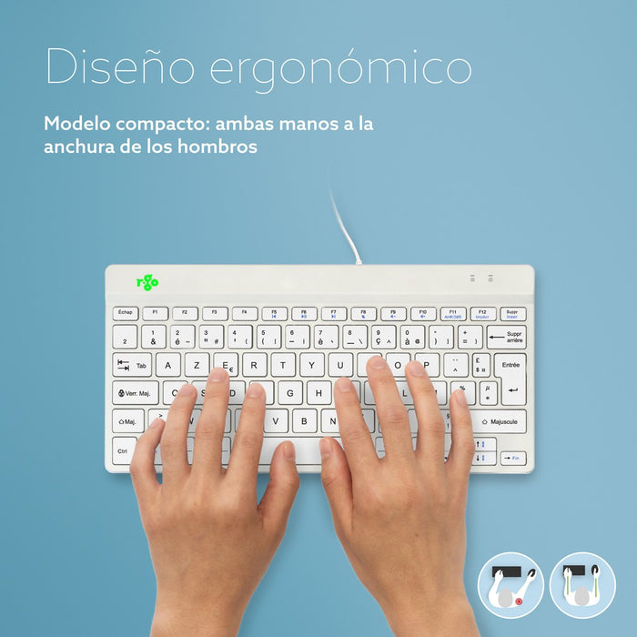 EAN 8719274492023 - R-Go Tools RGOCOFRWDWH teclado Oficina USB Francés imagen 8
