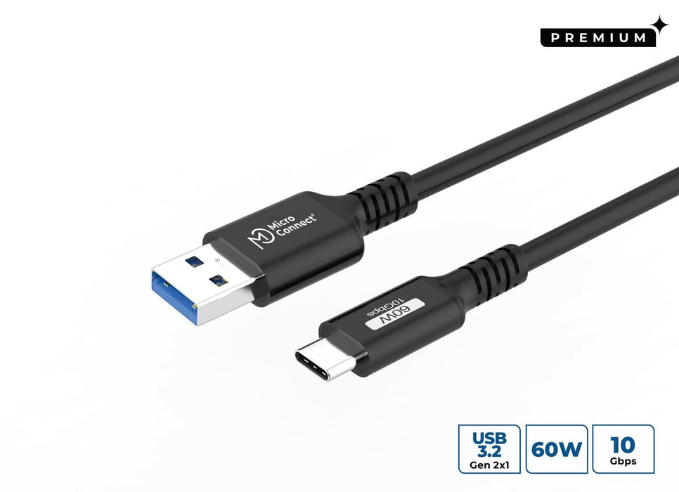 EAN 5715063002537 - Microconnect USB3.2AC1 cable USB USB 3.2 Gen 2 (3.1 Gen 2) 1 m USB C USB A Negro imagen 1