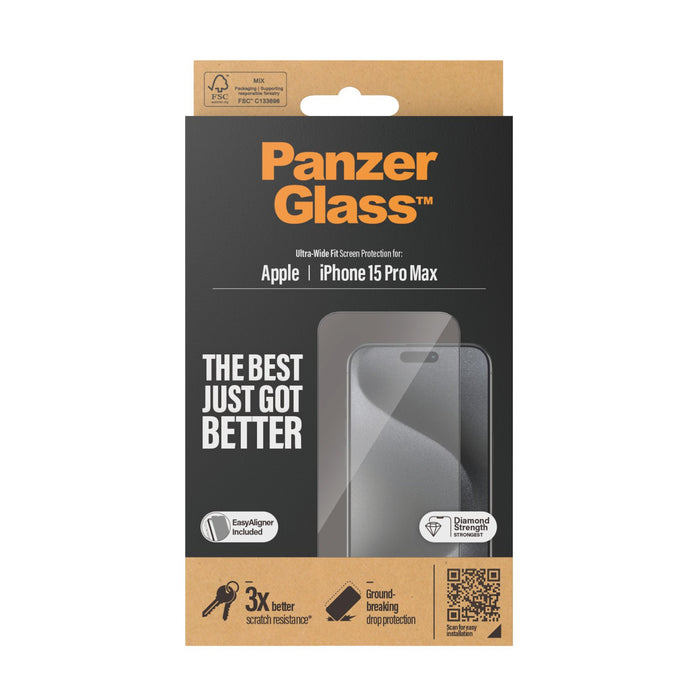 EAN 5711724028120 - PanzerGlass ® Screen Protector iPhone 15 Pro Max | Ultra-Wide Fit w. EasyAligner Protector de pantalla Ap imagen 3