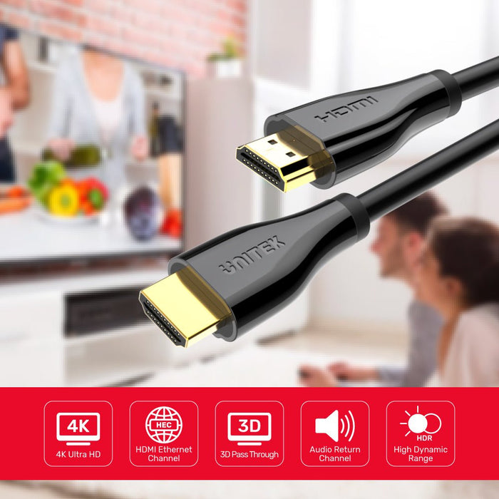 Unitek Hdmi Cable Premium Certified 2.0 M/M, 3m