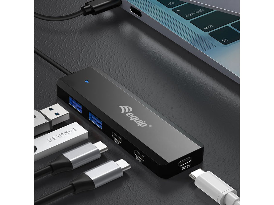 EAN 4015867234235 - Equip 128964 hub de interfaz USB 3.2 Gen 1 (3.1 Gen 1) Type-C 5000 Mbit/s Negro imagen 5
