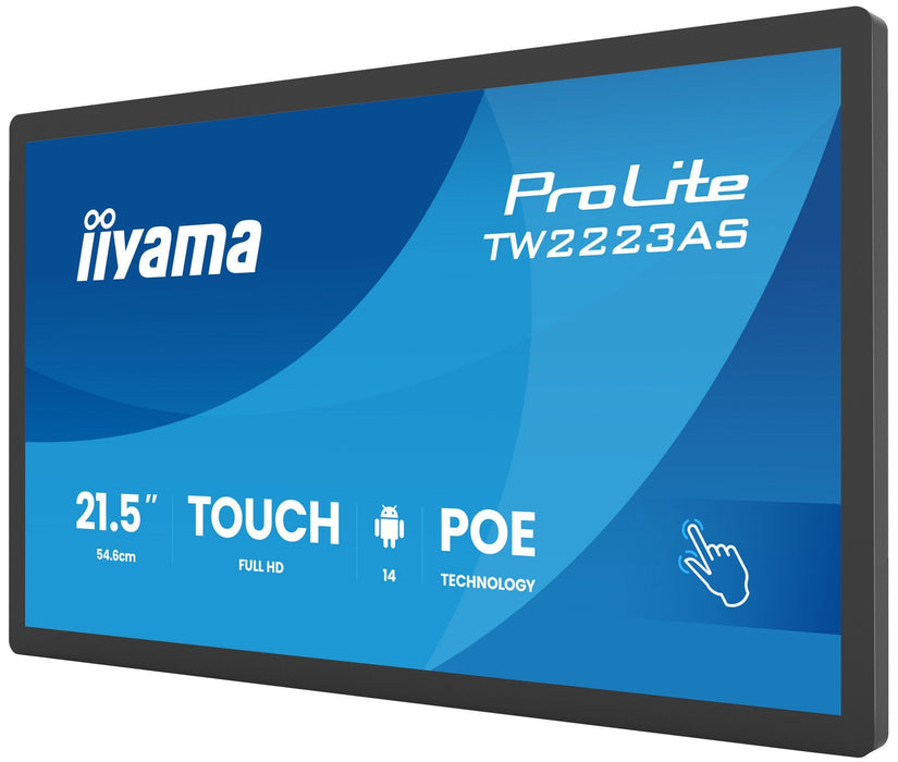 Iiyama 55.0cm 21,5" Tw2223as-B3p 16:9 M-Touch Usbc Android