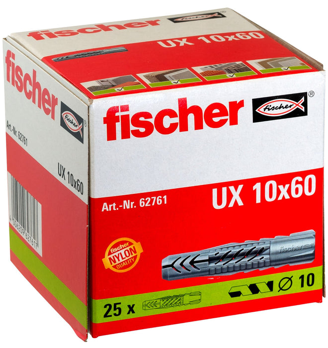 EAN 4006209627617 - Fischer 62761 tornillo de anclaje y taco 25 pieza(s) imagen 2