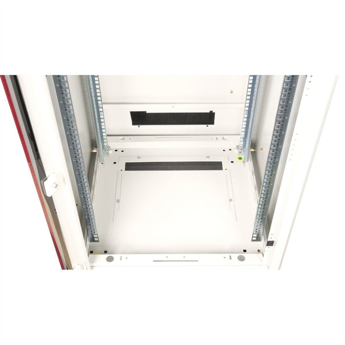 Roline 19-Zoll Netzwerkschrank Pro 32 He, 600x600 Bxt Glastr Grau