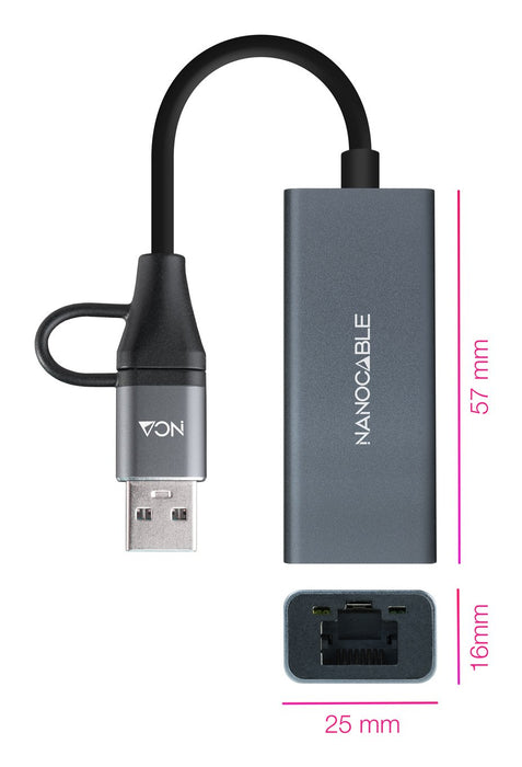 EAN 8433281017115 - Nanocable 10.03.0411 base para portátil y replicador de puertos Alámbrico USB 3.2 Gen 1 (3.1 Gen 1) Type- imagen 2