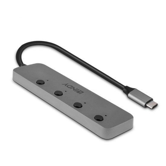 EAN 4002888433839 - Lindy 43383 hub de interfaz USB 3.2 Gen 1 (3.1 Gen 1) Type-C 5000 Mbit/s Gris imagen 2