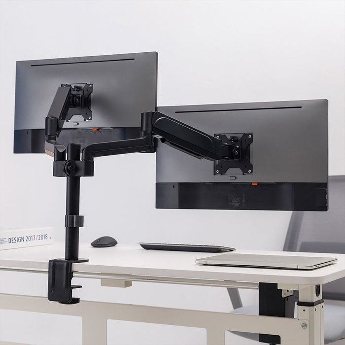 Dual Monitor Pole - Mount  Spring - Assisted Monitor Arm