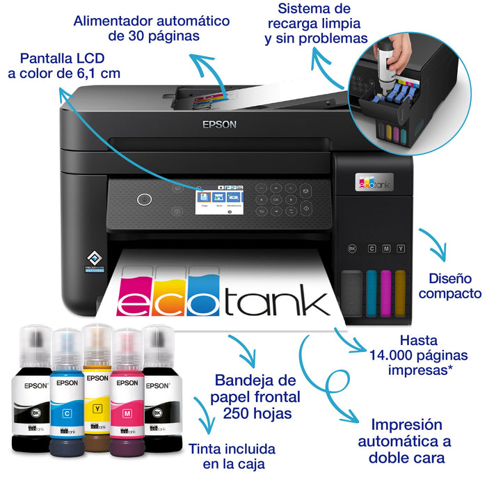 EAN 8715946683782 - Epson EcoTank ET-3850 Inyección de tinta 4800 x 1200 DPI 33 ppm Wifi imagen 30