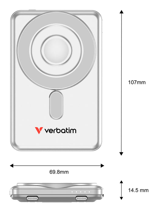 EAN 23942322764 - Verbatim 32276 batería externa 5000 mAh Cargador inalámbrico Plata imagen 5
