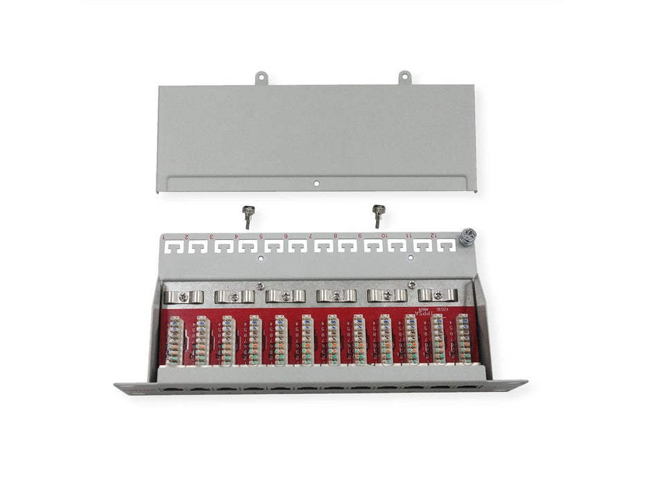 Roline 10-Zoll Patchpanel 12 Ports, Cat.6a (Class Ea), Geschirmt