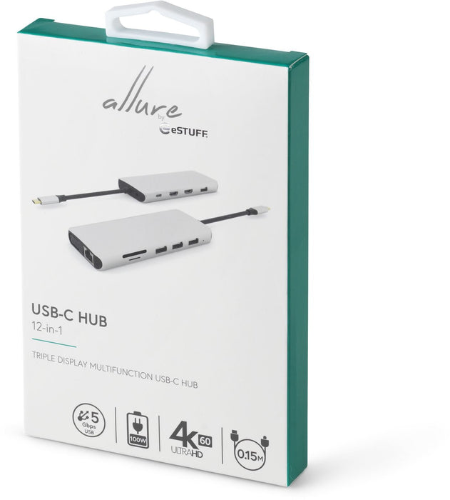 EAN 5704174098577 - eSTUFF ES623009 hub de interfaz USB 3.2 Gen 1 (3.1 Gen 1) Type-C 5000 Mbit/s Gris imagen 5