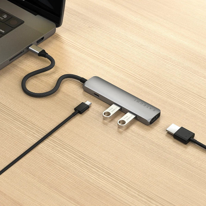 EAN 810086361700 - Satechi ST-P4SM hub de interfaz USB Tipo C 10000 Mbit/s Gris imagen 7