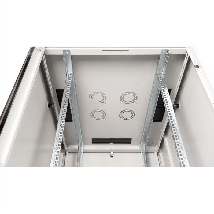 Roline 19-Zoll Netzwerkschrank Basic 42 He, 800x1000 Bxt Glastr Grau