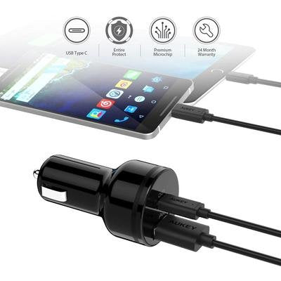 Cargador Aukey Cc-Y7  De Dispositivo Móvil Universal Negro Encendedor De Cigarrillos Interior