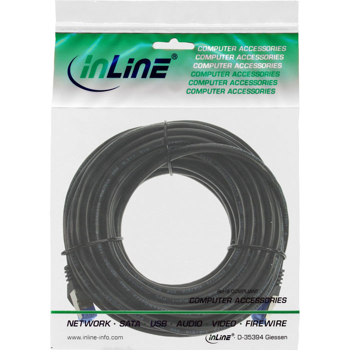 Cable De Red Inline, Cat.6a, S/Ftp, Pur Industrial, Negro, 30m