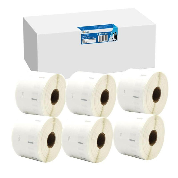 G&G Etiketten 6x 1.000 Para Dymo 11354 S0722540 32 X 57 Mm