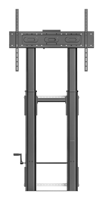 Vision X-Series Vfm-F26w Base Altura Ajustable Para Pantalla Plana 80kg Acero Negro Arenado Tamaño De Pantalla: 55"-100" Montable De Suelo A Pared