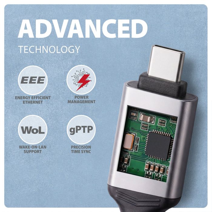 Axagon Ade-Cm20 Usb-C 5gbps - Gigabit Ethernet Adapter With Integrated Cat6 Rj-45 Network Cable (2 M), Asix Ax88179b