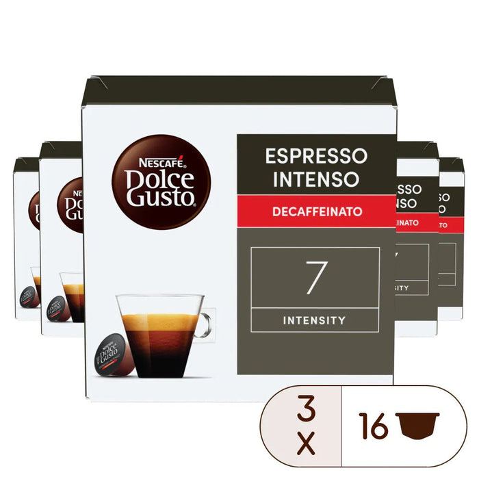 CaPsulas Dolce Gusto Espresso Intenso Descafeinado Tripack Nescafe 48 Unidades (3x16)