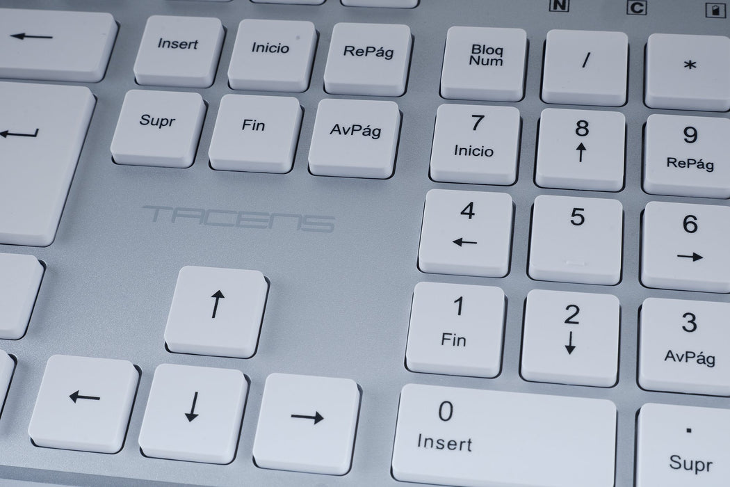 EAN 8435693112167 - Tacens 6ZENITHWFR teclado Ratón incluido Hogar / Oficina RF inalámbrico AZERTY Francés Plata, Blanco imagen 6