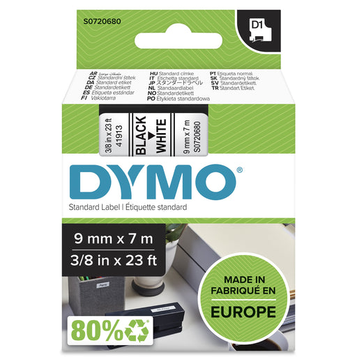 EAN 5411313409131 - DYMO D1 Standard - Black on White - 9mm cinta para impresora de etiquetas Negro sobre blanco imagen 2