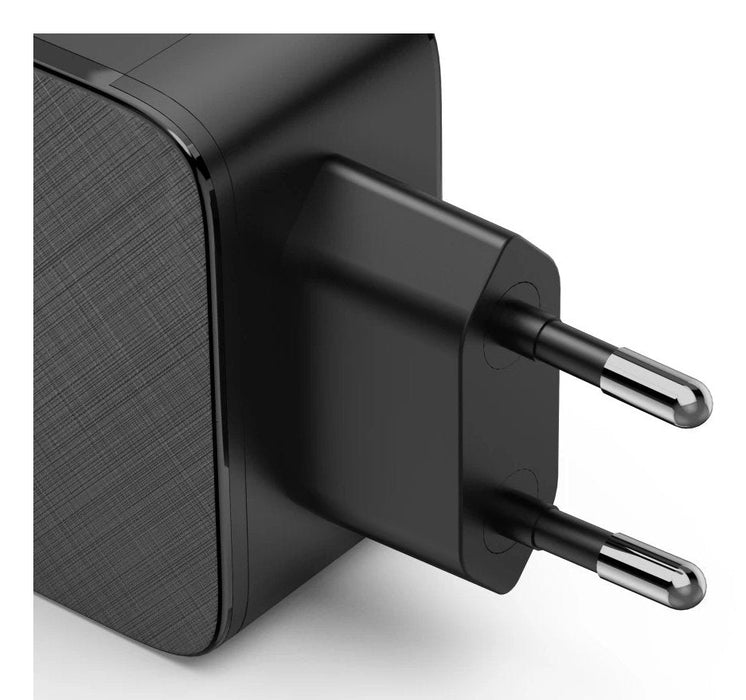 Cargador De Pared Hama  - Potencia 65w - 2x Usb-C - Usb-A - Power Delivery - Qualcomm - Negro