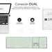 EAN 8436586742652 - SUBBLIM SUBKB-3MIE300 teclado Universal RF Wireless + Bluetooth QWERTY Español Plata, Blanco imagen 3