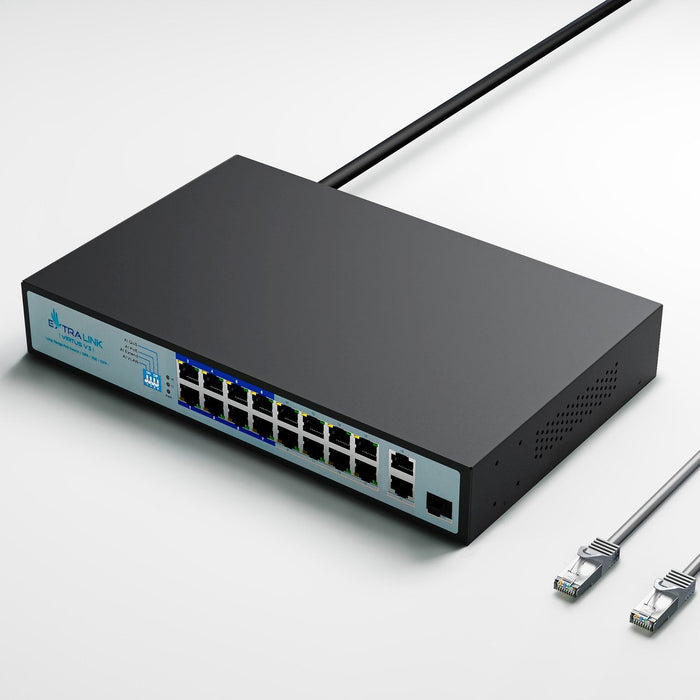 EAN 5903148916101 - Extralink VIRTUS V3 No administrado L2 Fast Ethernet (10/100) Energía sobre Ethernet (PoE) 1U Negro imagen 11