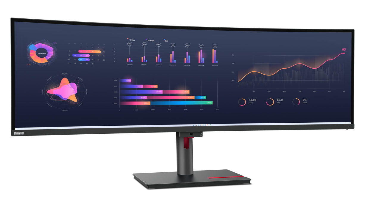 EAN 0196802362085 - Lenovo ThinkVision P49w-30 pantalla para PC 124,5 cm (49") 5120 x 1440 Pixeles Dual WQHD LED Negro imagen 6