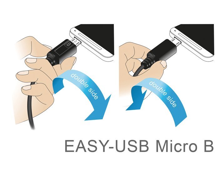 Cable Delock 83857 Usb 3 M Usb 2.0 Usb A Micro-Usb B Negro