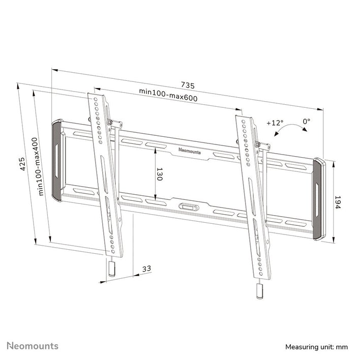 EAN 8717371448738 - Neomounts WL35-550BL16 soporte para TV 2,18 m (86") Negro imagen 20